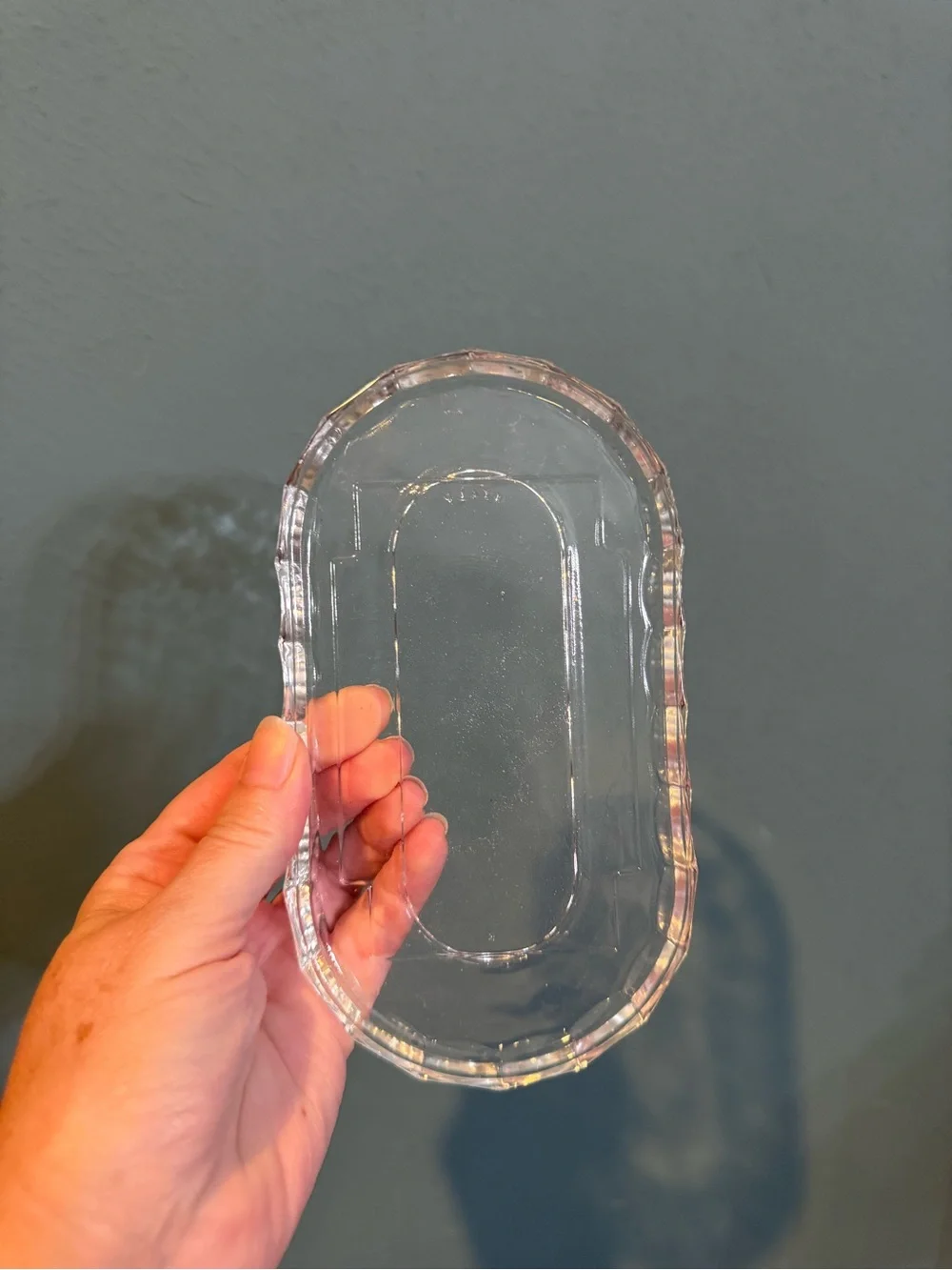 VTG Crown Corning Glass Works Centrix Covered Clear 2 Stick Butter Dish, Italy